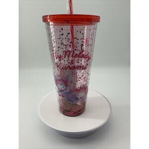 My Melody & Kuromi Pink Glitter Hearts 32 Oz Tumbler